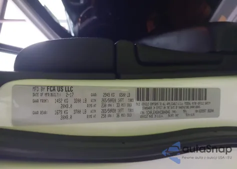 2017 Jeep Grand Cherokee Altitude 4X2 z USA, uszkodzony, nr VIN 1C4RJEAGXHC804846